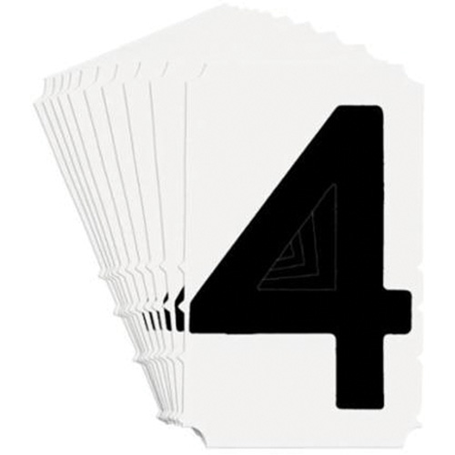 Quick-Align&reg; Individual Gothic Number and Letter Labels, 4, 4" H, Black Groupe Belzile Dickner