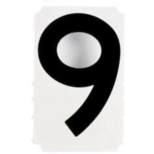 Quick-Align&reg; Individual Gothic Number and Letter Labels, 9, 4" H, Black Groupe Belzile Dickner