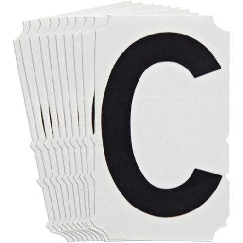 Quick-Align&reg; Individual Gothic Number and Letter Labels, C, 4" H, Black Groupe Belzile Dickner