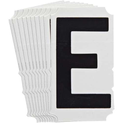 Quick-Align&reg; Individual Gothic Number and Letter Labels, E, 4" H, Black Groupe Belzile Dickner
