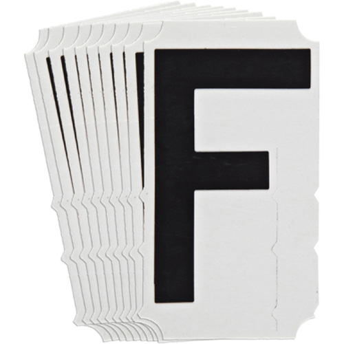 &eacute;tiquettes de lettres et chiffres gothiques individuels Quick-Align, F, 4" h, Noir Groupe Belzile Dickner