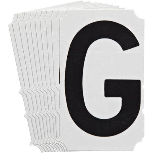Quick-Align&reg; Individual Gothic Number and Letter Labels, G, 4" H, Black Groupe Belzile Dickner