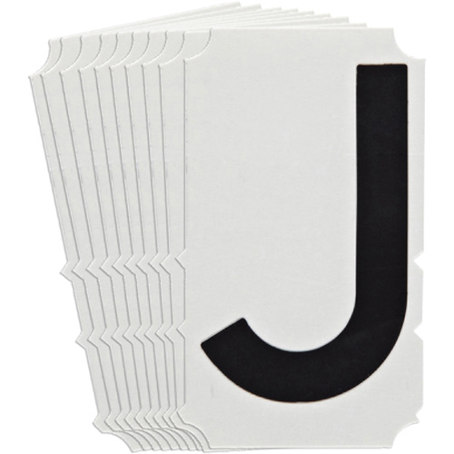 &eacute;tiquettes de lettres et chiffres gothiques individuels Quick-Align, J, 4" h, Noir Groupe Belzile Dickner