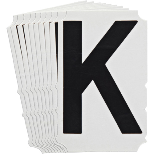 Quick-Align&reg;Individual Gothic Number and Letter Labels, K, 4" H, Black Groupe Belzile Dickner