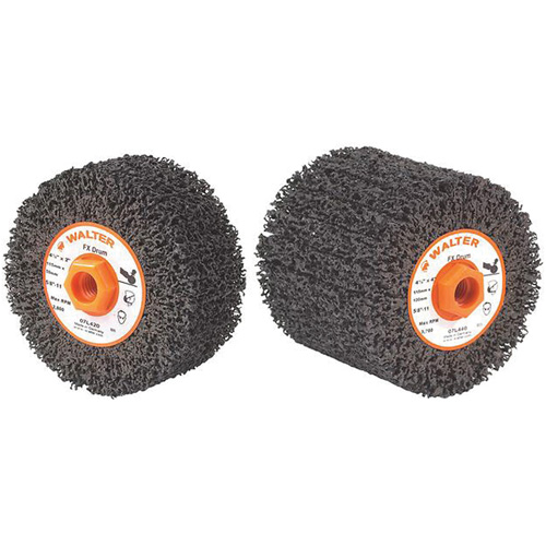 Tambour de finition FX, 4-1/4" dia. x 2" la, 5/8"-11 Arbre, Grain Cors&eacute; Groupe Belzile Dickner