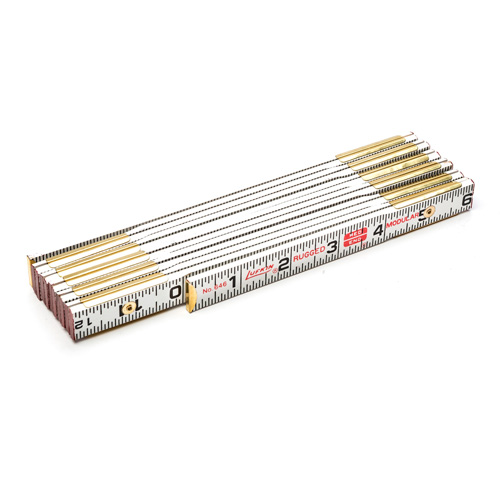 Red End&reg; Masonry Rule, 6' L, Wood, 1/16" Graduations Groupe Belzile Dickner