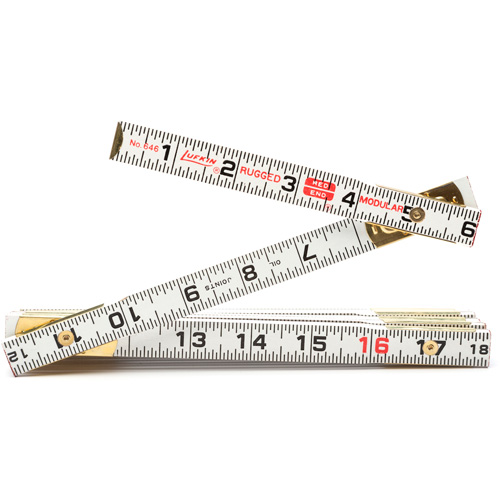 Red End&reg; Masonry Rule, 6' L, Wood, 1/16" Graduations Groupe Belzile Dickner