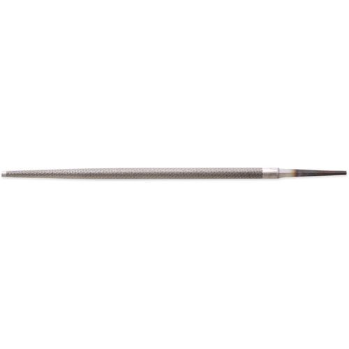 Single Cut File, 3/8" Dia. x 10" L, Round, Bastard Cut Groupe Belzile Dickner