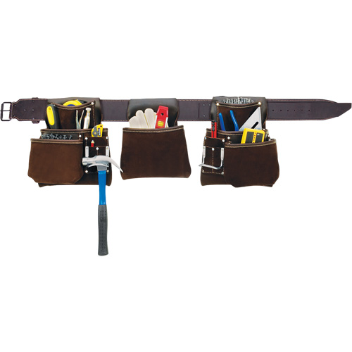 Ceintures &agrave; outils de luxe pour entrepreneur, Cuir, Havane Groupe Belzile Dickner