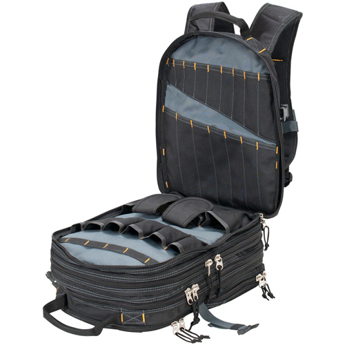 75-Pocket Tool Backpacks, 13" L x 17-1/2" W, Black, Nylon Groupe Belzile Dickner