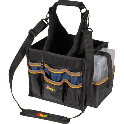 Grands porte-outils pour &eacute;lectriciens et travaux de maintenance, Polyester, 23 pochettes, Noir Groupe Belzile Dickner