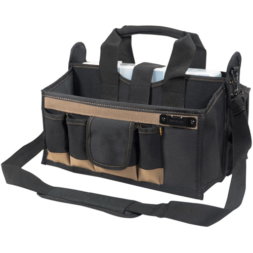 Sac &agrave; outils avec plateau central, Toile, 16 pochettes, Noir Groupe Belzile Dickner