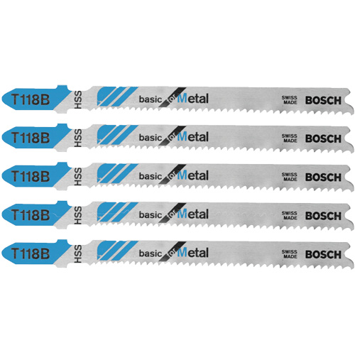Jig Saw Blades Basic for Metal, High Speed Steel, T-Shank, 3-5/8" L Groupe Belzile Dickner
