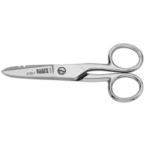 Nickel-Plated Electrician's Scissors, 5-1/4", Rings Handle Groupe Belzile Dickner