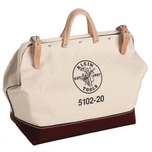 Sac d'outils robuste de 20 po, Toile, 1 pochettes, Brun/Naturel Groupe Belzile Dickner