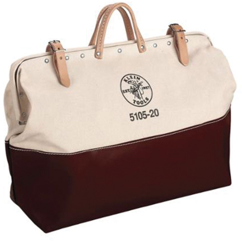 Sac d'outils robuste &agrave; fond haut de 20 po, Toile, 1 pochettes, Naturel Groupe Belzile Dickner