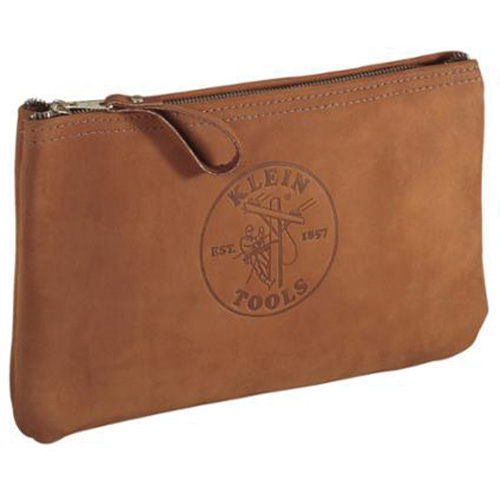Pochette &agrave; outils avec sac &agrave; fermeture &agrave; glissi&egrave;re, Cuir, 1 pochettes, Brun Groupe Belzile Dickner