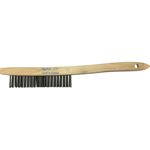 Brosses de nettoyage &agrave; manche recourb&eacute;, Acier, 3 x 19 rangs de fils, Longueur 14" Groupe Belzile Dickner