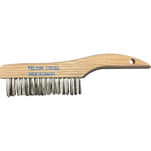 Brosses de nettoyage &agrave; manche en patin, Acier inoxydable, 4 x 16 rangs de fils, Longueur 10" Groupe Belzile Dickner