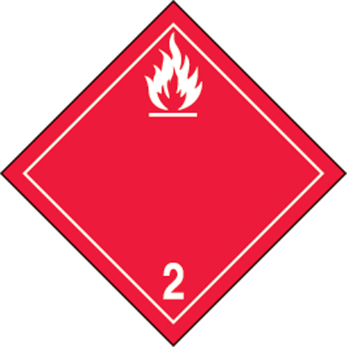 TDG Shipping Labels, Class 2.1, Flammable Gases, Vinyl Groupe Belzile Dickner