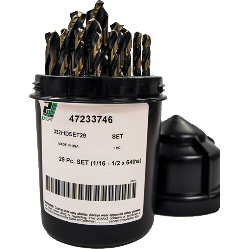 Heavy-Duty Drill Bit Set , 29 Pieces, High Speed Steel Groupe Belzile Dickner