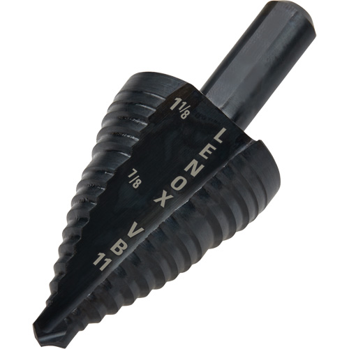 #11 Step Drill Bit, 7/8" - 1-1/8" , 1/4" Increments, High Speed Steel Groupe Belzile Dickner