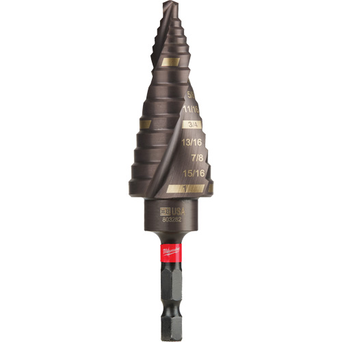 Foret &eacute;tag&eacute; #8 Shockwave Impact Duty, 1/2" - 1", Incr&eacute;ments de 1/16", Titane Groupe Belzile Dickner
