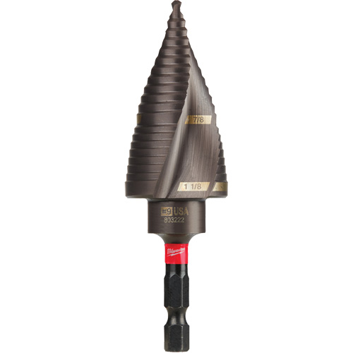 Foret &eacute;tag&eacute; #9 Shockwave Impact Duty, 7/8" - 1-1/8", Incr&eacute;ments de 1/4", Titane Groupe Belzile Dickner