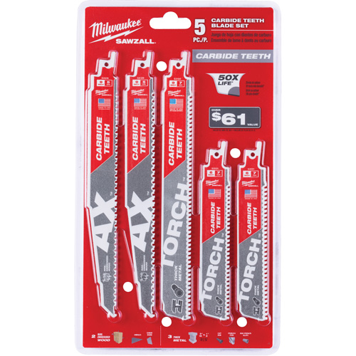 Sawzall&reg; Carbide Teeth Blade Set Groupe Belzile Dickner
