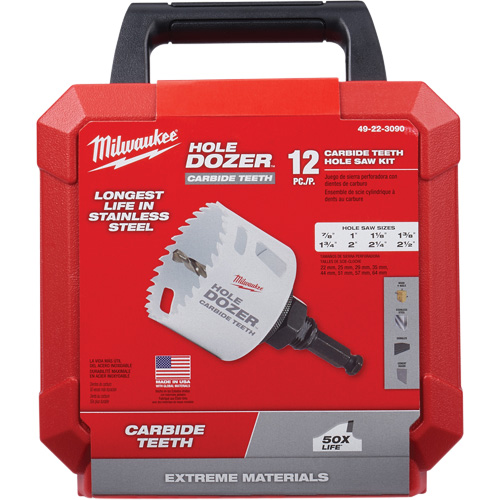Trousse de scies-cloches Hole Dozer, 12 morceaux Groupe Belzile Dickner