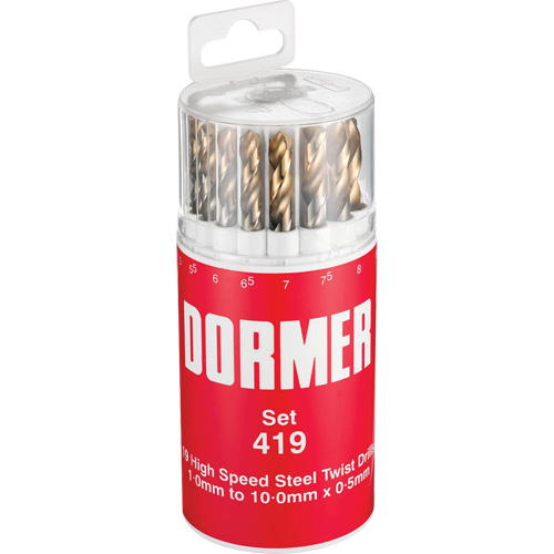 Jobber Drill Bit Set, 19 Pieces, High Speed Steel Groupe Belzile Dickner