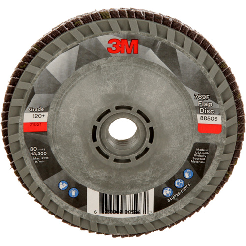 Disque &agrave; lamelles &agrave; changement rapide 769F, 4-1/2" x 5/8"-11, Type 29, Grain 120+, C&eacute;ramique Groupe Belzile Dickner