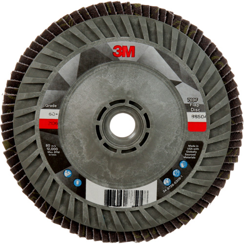 Disque &agrave; lamelles &agrave; changement rapide 769F, 5" x 5/8"-11, Type 27, Grain 60+, C&eacute;ramique Groupe Belzile Dickner