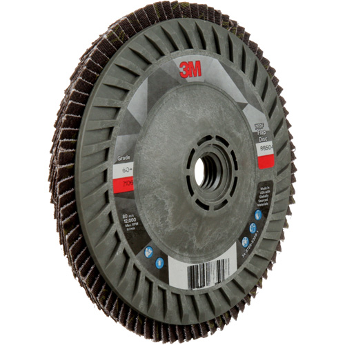 Disque &agrave; lamelles &agrave; changement rapide 769F, 5" x 5/8"-11, Type 27, Grain 60+, C&eacute;ramique Groupe Belzile Dickner