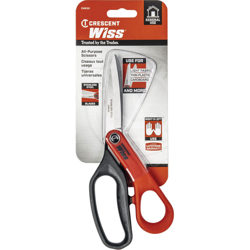 Stainless Steel All Purpose Tradesman Shears, 8-1/2", Rings Handle Groupe Belzile Dickner