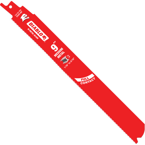 Lame de scie alternative de s&eacute;rie moyenne pour le m&eacute;tal, Bim&eacute;tal, 14-18 Dents par pouce, 9" lo x 1" la Groupe Belzile Dickner