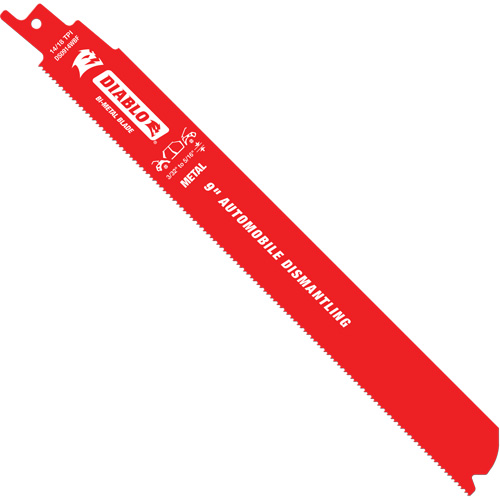 Lame de scie alternative autod&eacute;montage, Bim&eacute;tal, 10-14 Dents par pouce, 9" lo x 1" la Groupe Belzile Dickner