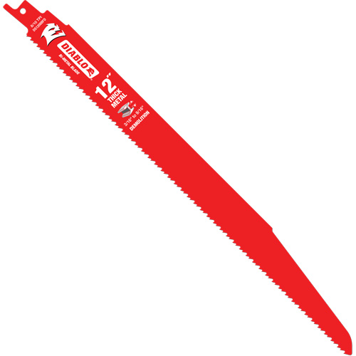 Lame de scie alternative pour la d&eacute;molition et les m&eacute;taux &eacute;pais, Bim&eacute;tal, 8-10 Dents par pouce, 12" lo Groupe Belzile Dickner