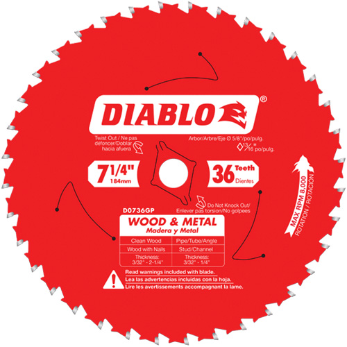 Steel Demon Cermet II Saw Blade, 7-1/4", 36 Teeth, Metal Use Groupe Belzile Dickner