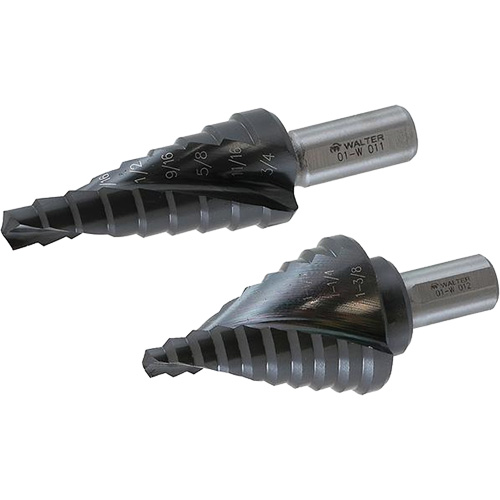 Multi-Step Step Drill Bit, 1/4" - 1" , Titanium Groupe Belzile Dickner