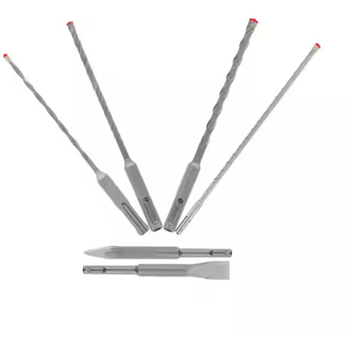 Jeu de forets et burins pour marteau &agrave; t&ecirc;te enti&egrave;rement au carbure &agrave; 4 couteaux SDS-Plus Rebar Demon, 6 morceaux, Carbure Groupe Belzile Dickner