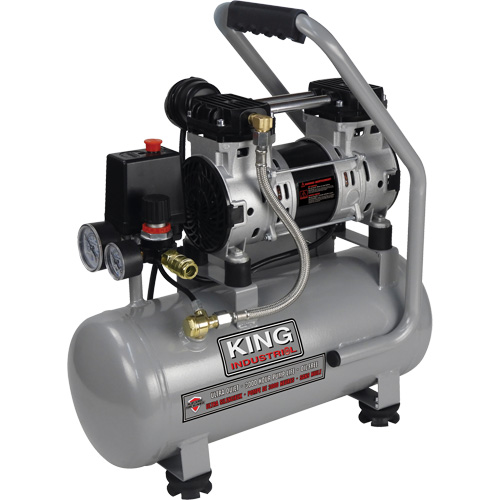 Ultra-Quiet Oil-Free Air Compressor, Gas, 3 gal., 135 PSI Groupe Belzile Dickner