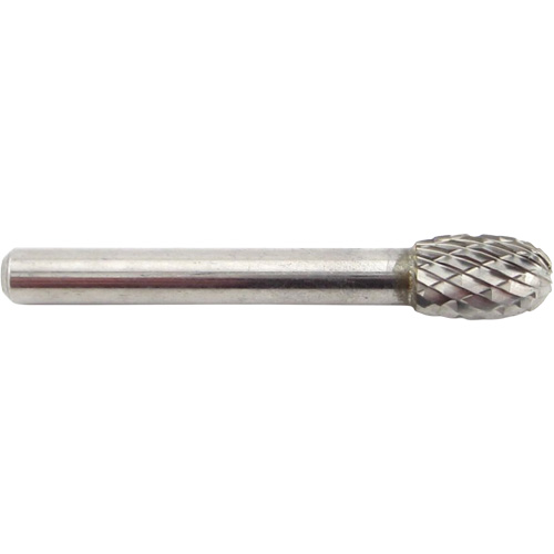 Oval Shape Carbide Shipyard Bur, SE-3, 3/8" Dia., 1/4" Shank, 5/8" Depth of Cut Groupe Belzile Dickner