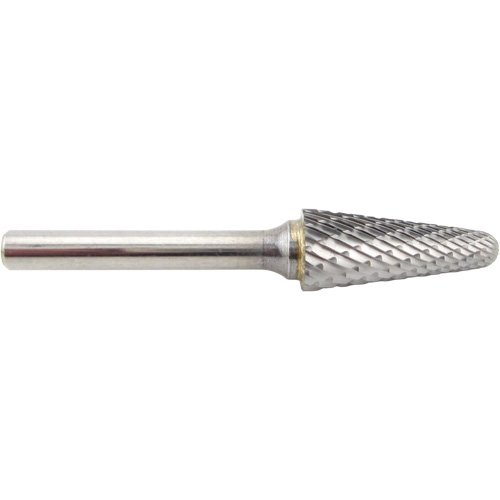 Taper Shape Carbide Shipyard Bur, SL-5, 5/8" Dia., 1/4" Shank, 1-3/16" Depth of Cut Groupe Belzile Dickner