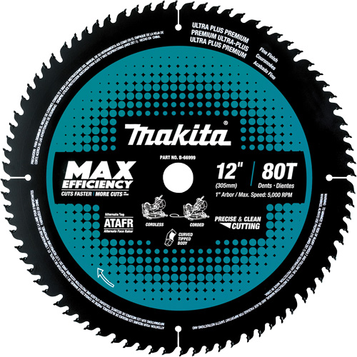 Carbide-Tipped Max Efficiency Miter Saw Blade, 12", 100 Teeth, Wood Use Groupe Belzile Dickner