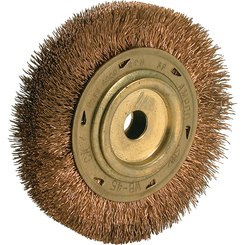 Brosse &agrave; fils cr&ecirc;p&eacute;s pour outils &eacute;lectriques, 6" dia., Arbre 5/8" Groupe Belzile Dickner