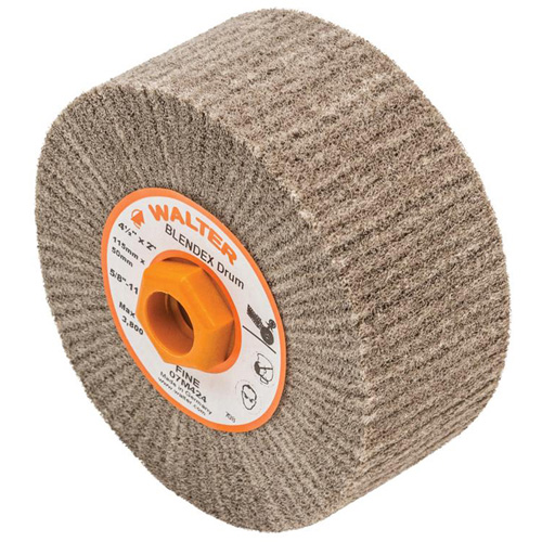Blendex Surface Conditioning Drum, 4-1/2" Dia. x 2" W, 5/8"-11 Arbor, Fine Grit Groupe Belzile Dickner