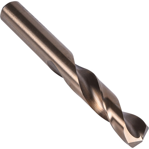 Stub Length Drill Bit, H, High Speed Cobalt, 1-1/2" Flute, 135° Point Groupe Belzile Dickner
