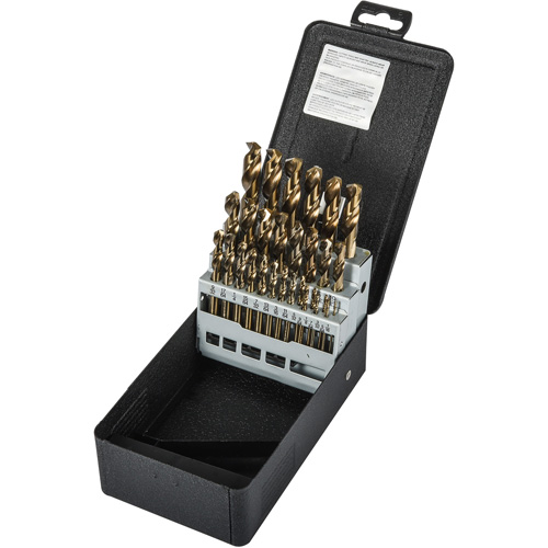 Jeu de forets robustes pour machine-outil, 29 morceaux, Acier rapide au cobalt Groupe Belzile Dickner