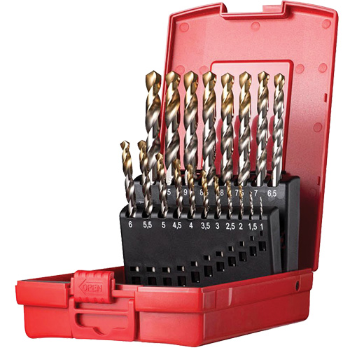 Jobber Length Drill Set, 19 Pieces, High Speed Steel Groupe Belzile Dickner
